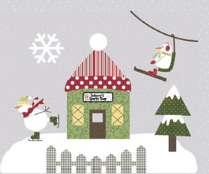 THQFROSTY-BOM2, Frosty Goes to Town, BOM-2, including fabric, pattern by The Quilt Company