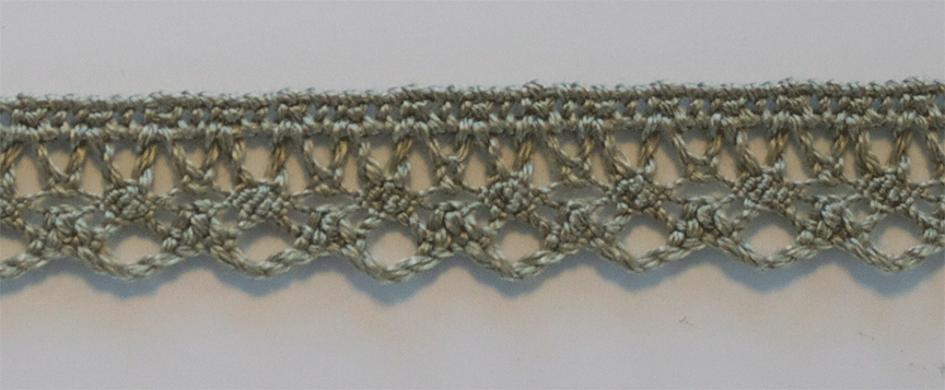 Broderie Lace Antique Green (10mm) - 25 meter