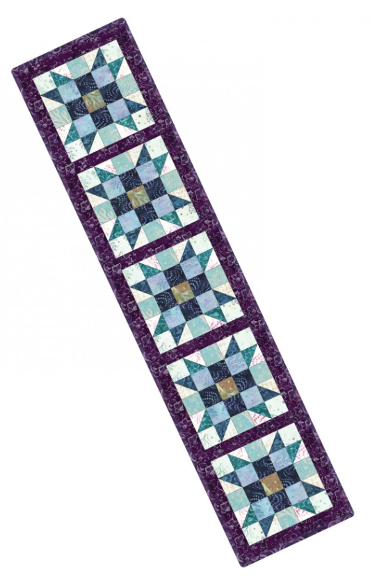 Coastal Chic Batik, Pre-cut Sister's Choice Table Runner (13" x 58")