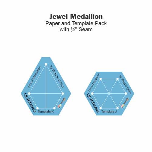 Jewel Medallion - Paper and Template Pack, by Brigitte Giblin