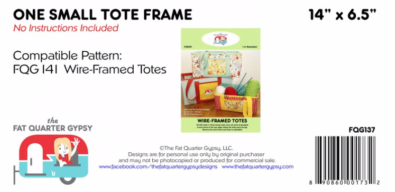 Tote Frame Small 14" x 6.5" (for pattern FQG 141)