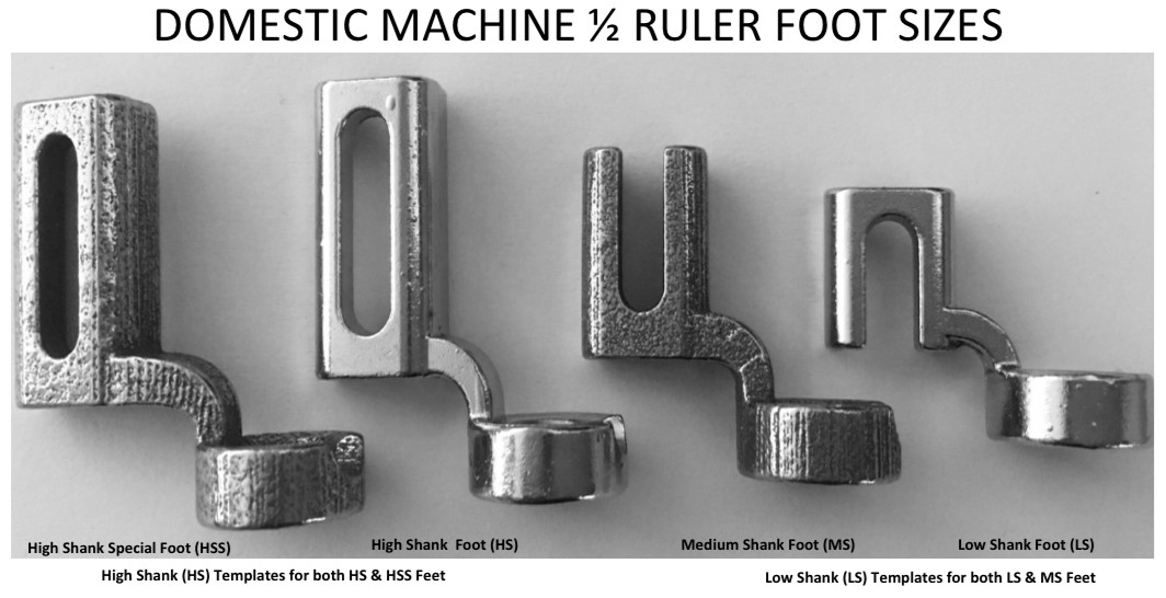 Medium Shank Ruler Foot with 12" Arc and Stable Tape (WRF-SS-MS) 