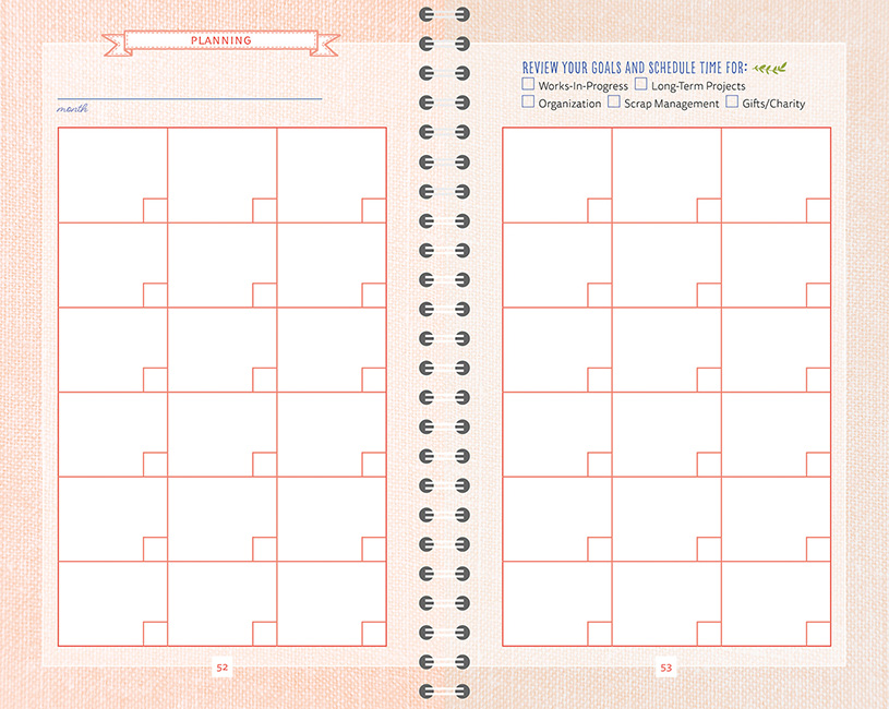 B1563, A Quilting Life Monthly Planner - A Portable Guide to Getting (and Staying) Organized
