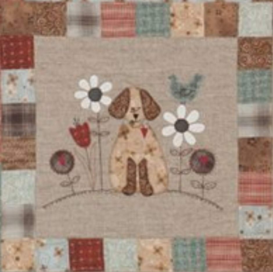 Pattern, Set ( 4 in totaal) A Dog's Life Quilt - 46" x 42"