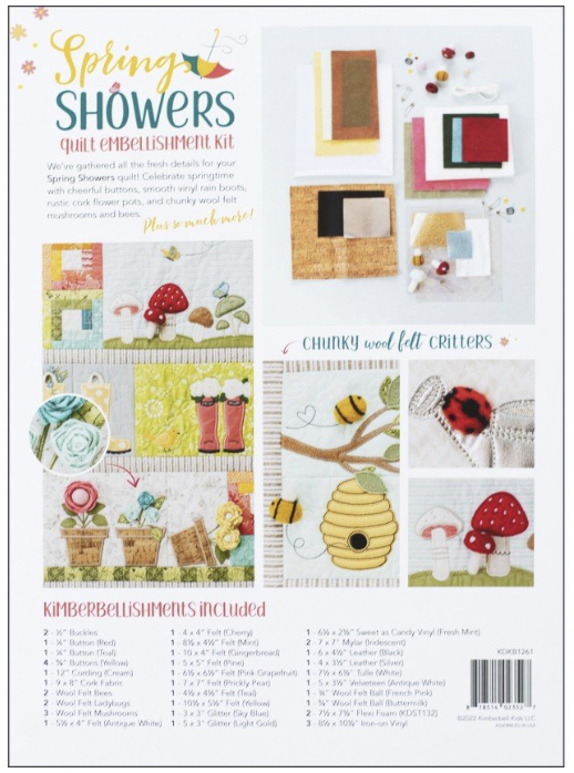 KIDKB1261, Spring Showers Quilt Embellishment Kit) by Kimberbell Design