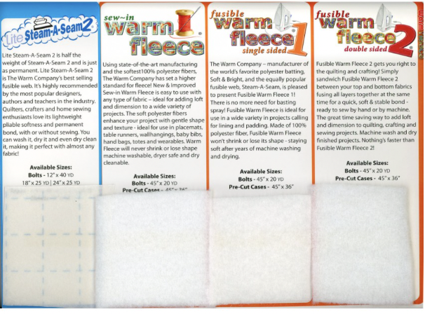 Warm Company Color Card Battings