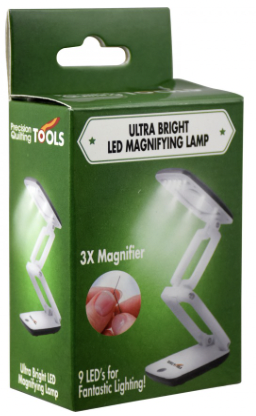 PQTMAGLAMP, Ultra Bright LED Magnifying Lamp, 9 LED, 3X Magnifier