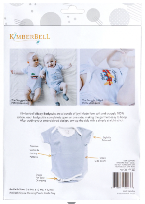 KIDKB8217, Baby Bodysuit, Koala Grey (3-6 Months) pack of 3