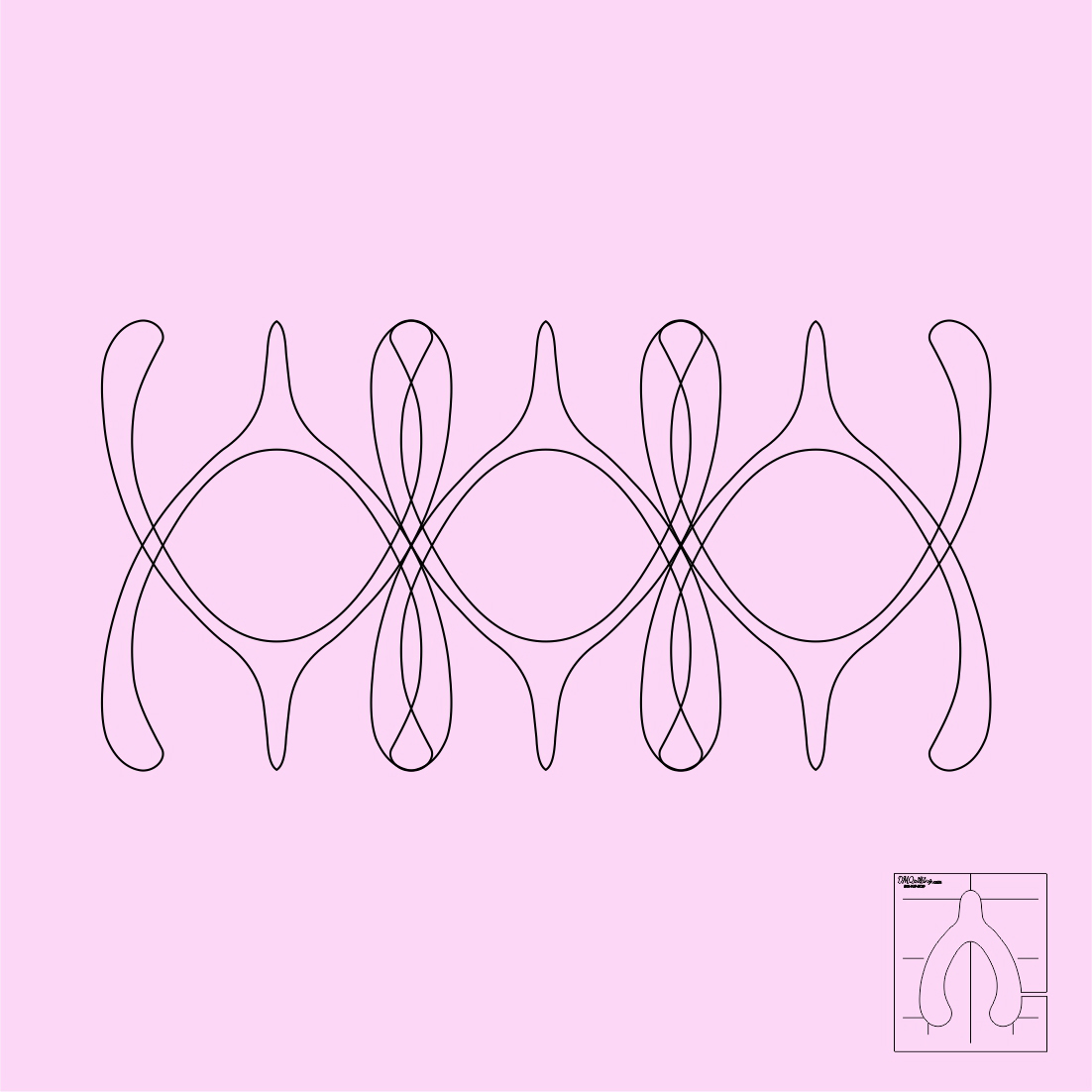 DT-DMQWBSET-HS, Wishbone Templates by DM Quilting, 4pc set. Sizes: 2″, 2.5″, 3.5″ & 4.5″