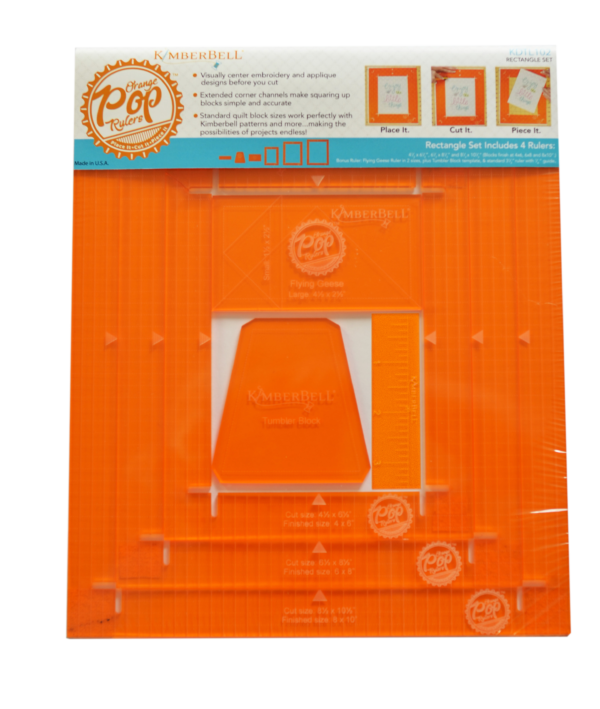 Orange Pop Rulers, Rectangle Set