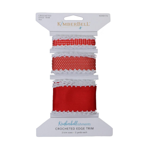 Crocheted Edge Trim; Red