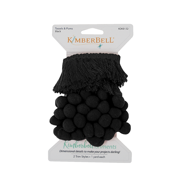 Kimberbellishment, Tassel & Pom Pom Trim, Black