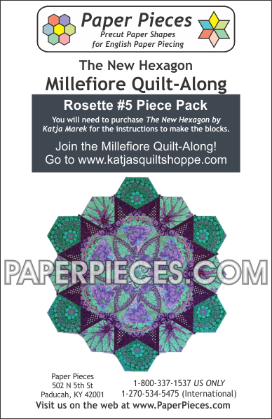 Rosette 5, Millefiori Quilt-Along without book, by Katja Marek