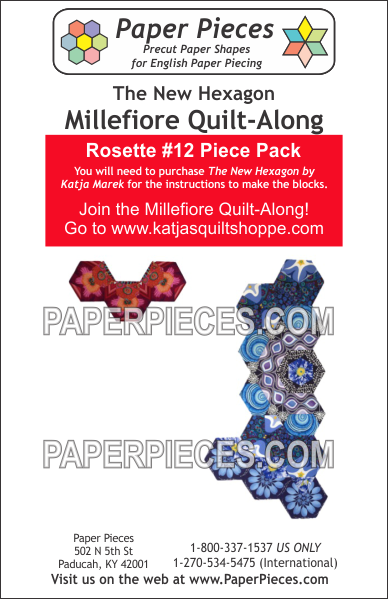 Rosette 12, Millefiori Quilt-Along without book, by Katja Marek