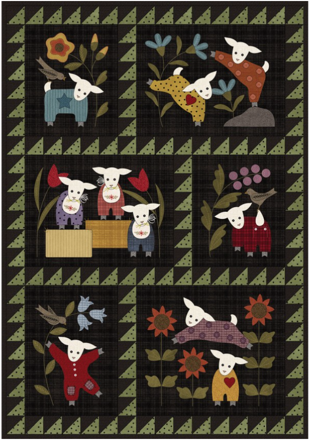 KIT-MASLIP-PC, Lambies in Pajammies Precut Quilt Kit by Bonnie Sullivan