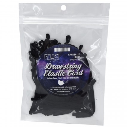 GANDEC-27, Drawstring Elastic Cord Black