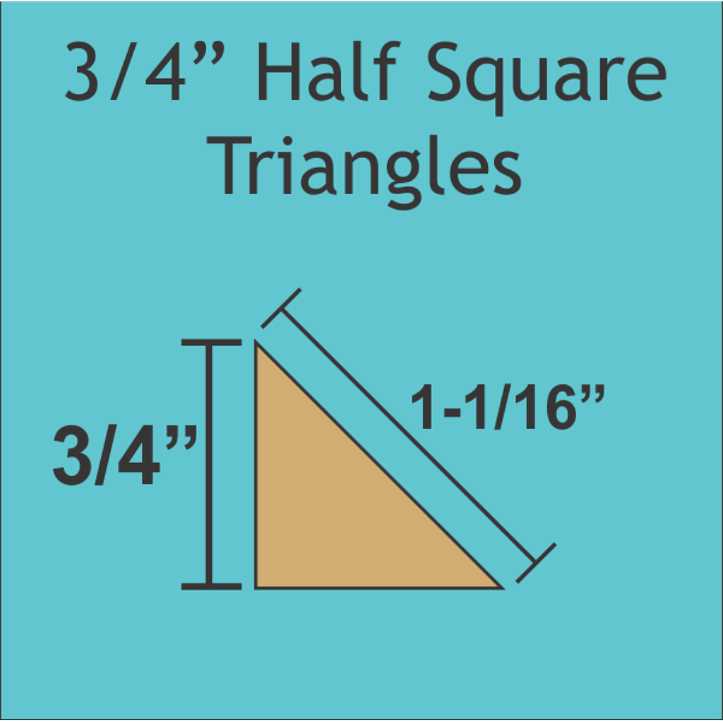 HST075L,, 3/4" Half Square Triangle: Large Pack 672 Pieces