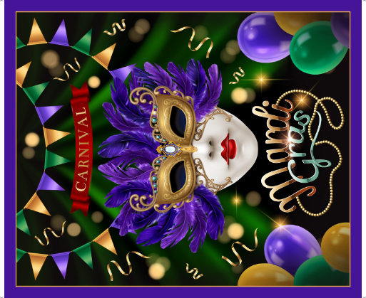 QT-28442-X, Mardi Gras, STOCK