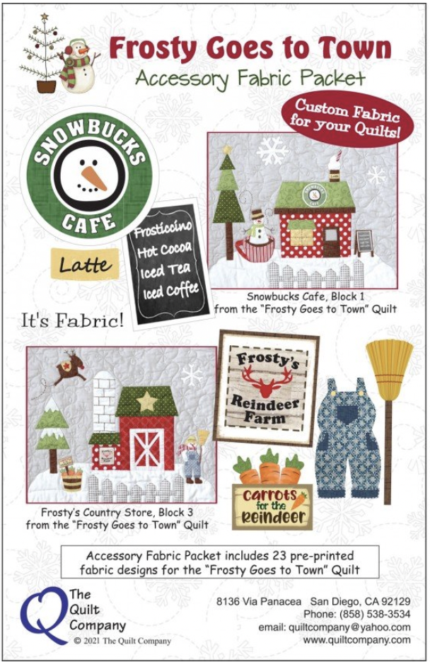 THQFROSTYG108, Frosty Goes to Town Fabric Accessory Pack by The Quilt Company