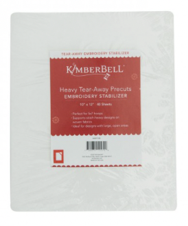 KDST109, Heavy Tear-Away Embroidery Stabilizer Precuts, 12" x 10", 40ct, by KimberBell 