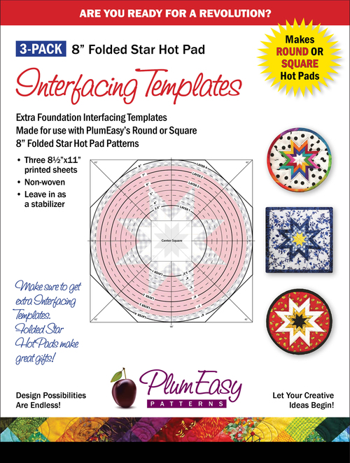 PEP201, Folded Star Interfacing Template 3-pk
