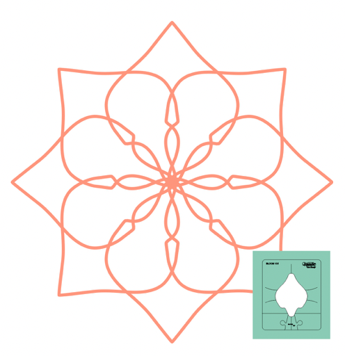 WT-REBLOOM-HS, Bloom 5,5" Rotating Template Design High Shank, Westalee Design Reseller Product