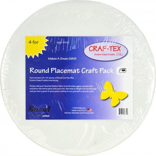 BOSPM-3, Craf-Tex Plus Round Placemat Craft Pack (4 units)
