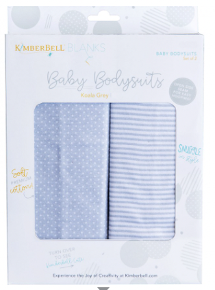 KIDKB8218, Baby Bodysuit, Koala Grey (6-9) Months) pack of 3