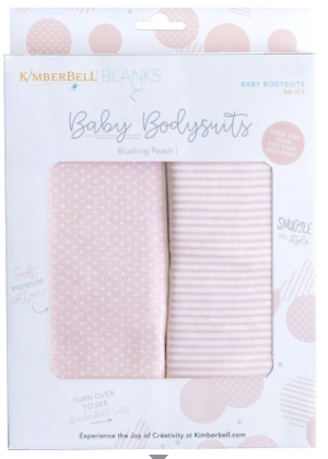 KIDKB8221, Baby Bodysuit, Blushing Peach (6-9) Months) pack of 2