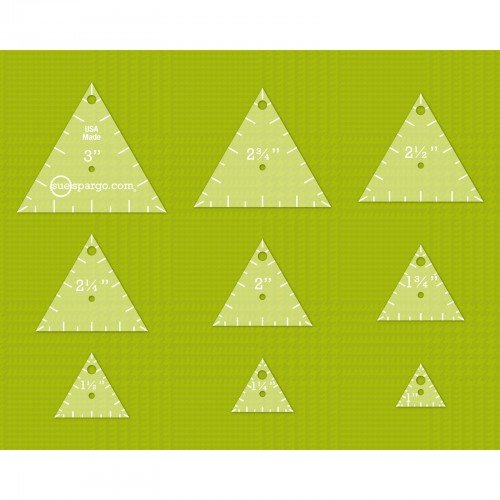 SUSCST-07, Triangle Easy Template Set by Sue Spargo, Creative Stitching Tools