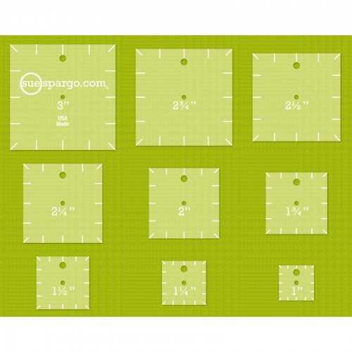 SUSCST-06, Square Easy Template Set by Sue Spargo, Creative Stitching Tools