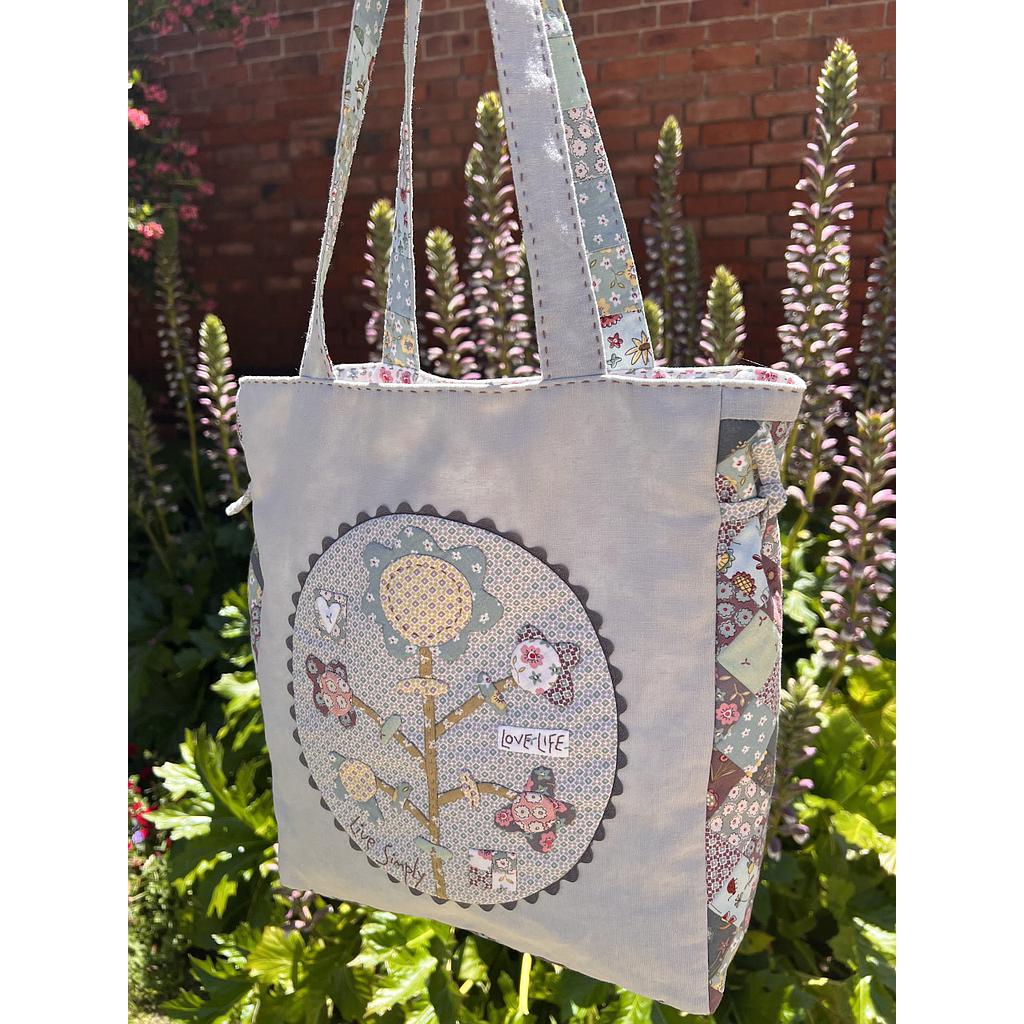 Signs of Spring Bag, Pattern by Anni Downs, Hatched and Patched