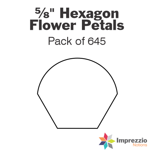 ⅝" Hexagon Flower Petal Papers - Pack of 645