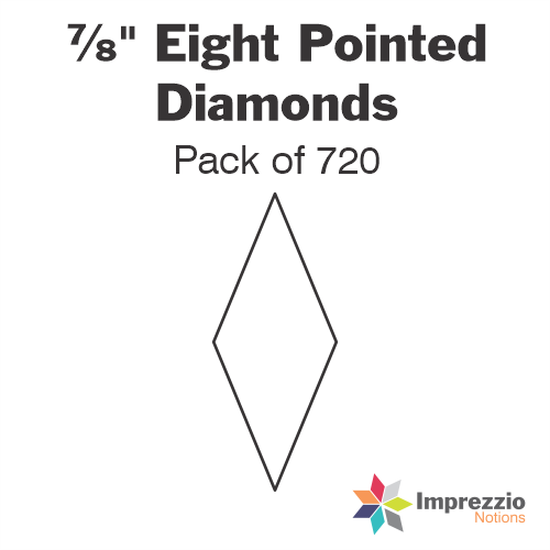 ⅞" Eight Pointed Diamond Papers - Pack of 720