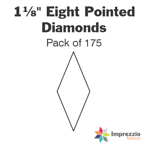 1⅛" Eight Pointed Diamond Papers - Pack of 175