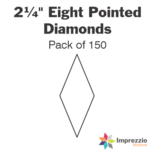 2¼" Eight Pointed Diamond Papers - Pack of 150
