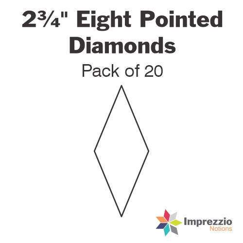 2¾" Eight Pointed Diamond Papers - Pack of 20