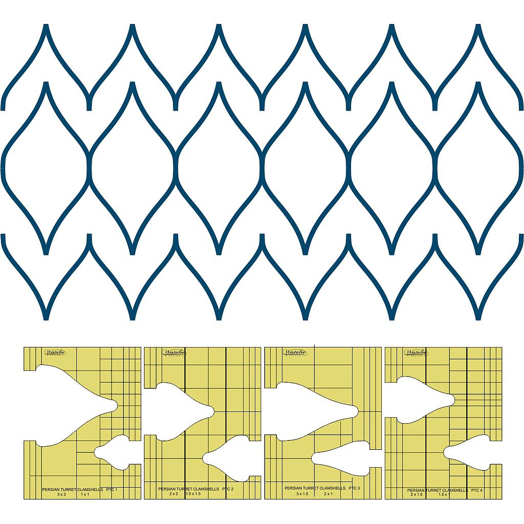 WT-PTC-HS, Westalee Design Persian Turrets 4pc Set, High Shank