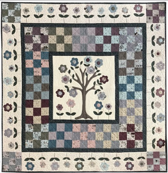 LA-Y102, Pattern, Cherry Tree Quilt - 52" x 52"