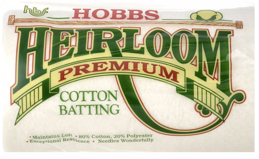 HOBHL120, King, HEIRLOOM 80/20 Cotton Batting 120" x 120"