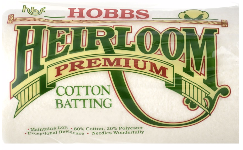 HOBHLBY120, Roll, HEIRLOOM 80/20 COTTON BLEND BATTING 120" x 30 Yards