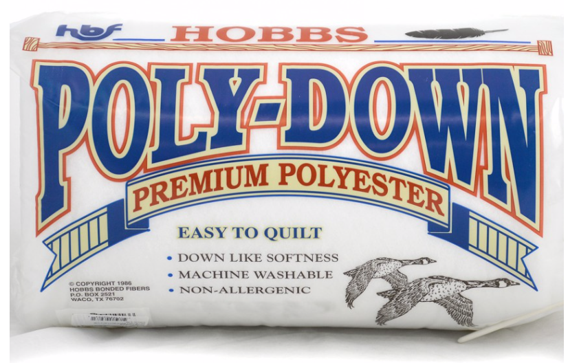 HOBPD90, Queen, POLY-DOWN Polyester Batting 90"x 108" 