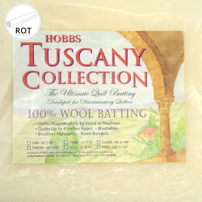 	HOBTWBRD96, Roll, TUSCANY WOOL BATTING 96" BRD, 10 YDS D/R