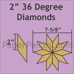 2" 36 Degree Diamonds, 106 Pieces