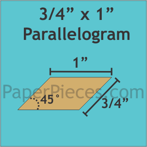 3/4" x 1" 45 Degree Parallelogram, 100 Pieces