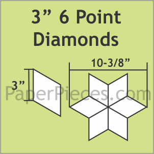3" 6 Point Diamonds, 50 Pieces
