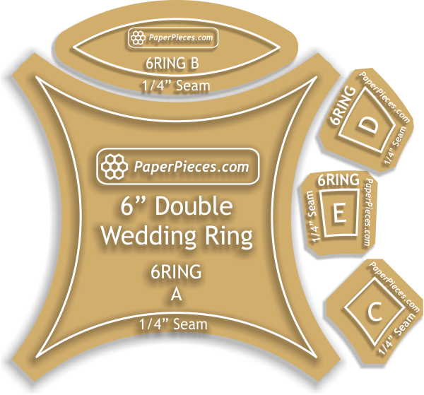 6 3/8" Double Wedding Ring, 12 Rings