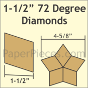 1 1/2" 72-Degree Diamonds, 66 Pieces