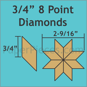 3/4" 8-Point Diamonds, 