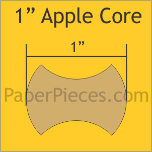 1" Applecore, 154 Pieces